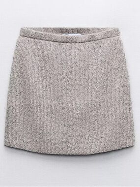 Zara Heathered Wool Mini Skirt